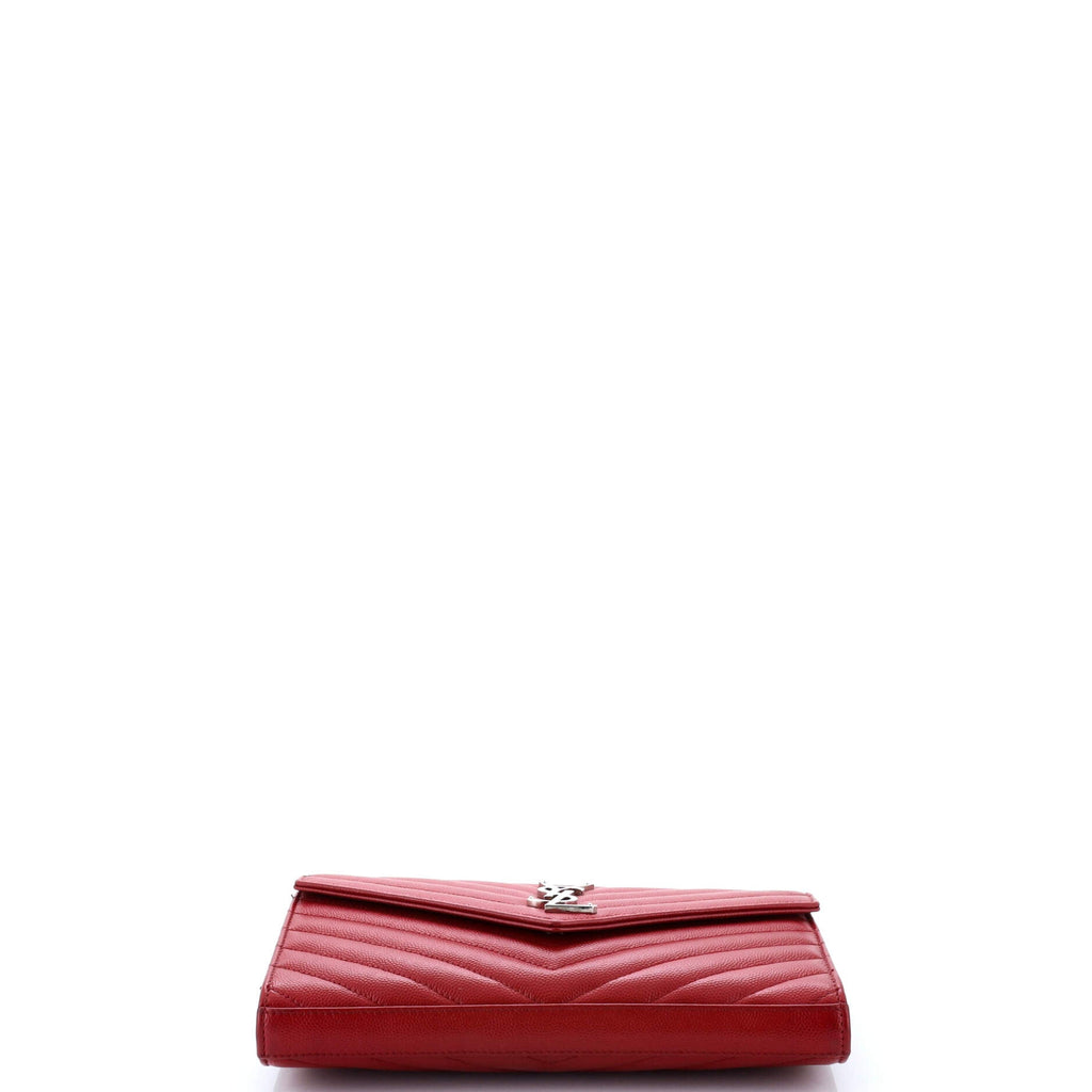 Classic Monogram Wallet on Chain Matelasse Chevron Leather Medium