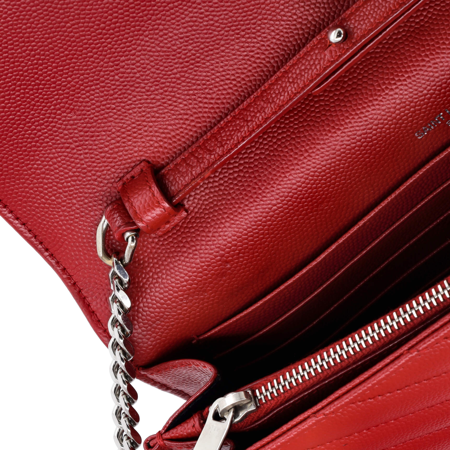 Classic Monogram Wallet on Chain Matelasse Chevron Leather Medium