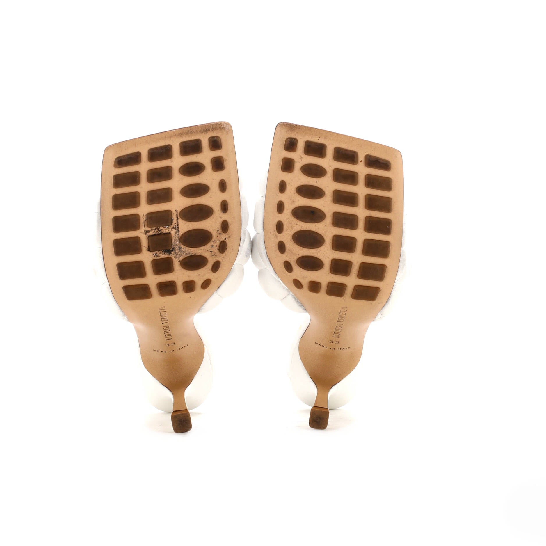 Women's The Padded Heeled Sandals Quilted Leather