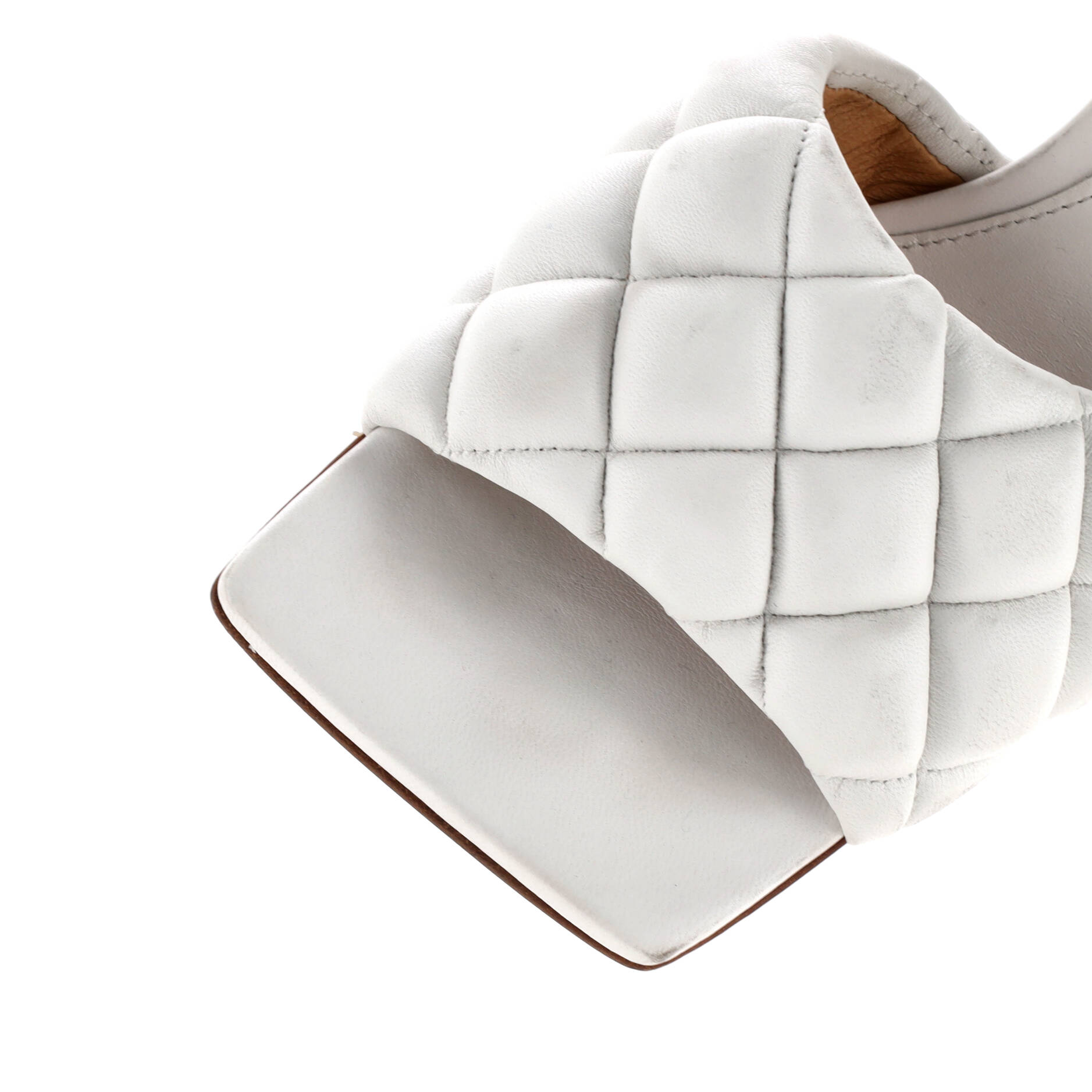 Women's The Padded Heeled Sandals Quilted Leather