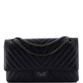 So Black Reissue 2.55 Flap Bag Chevron Sheepskin 226