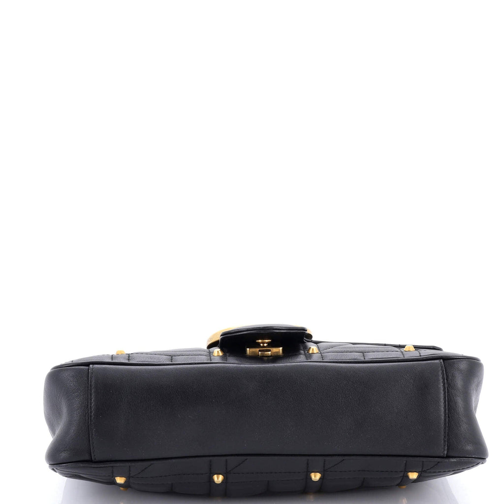 GG Marmont Flap Bag Studded Matelasse Leather Medium