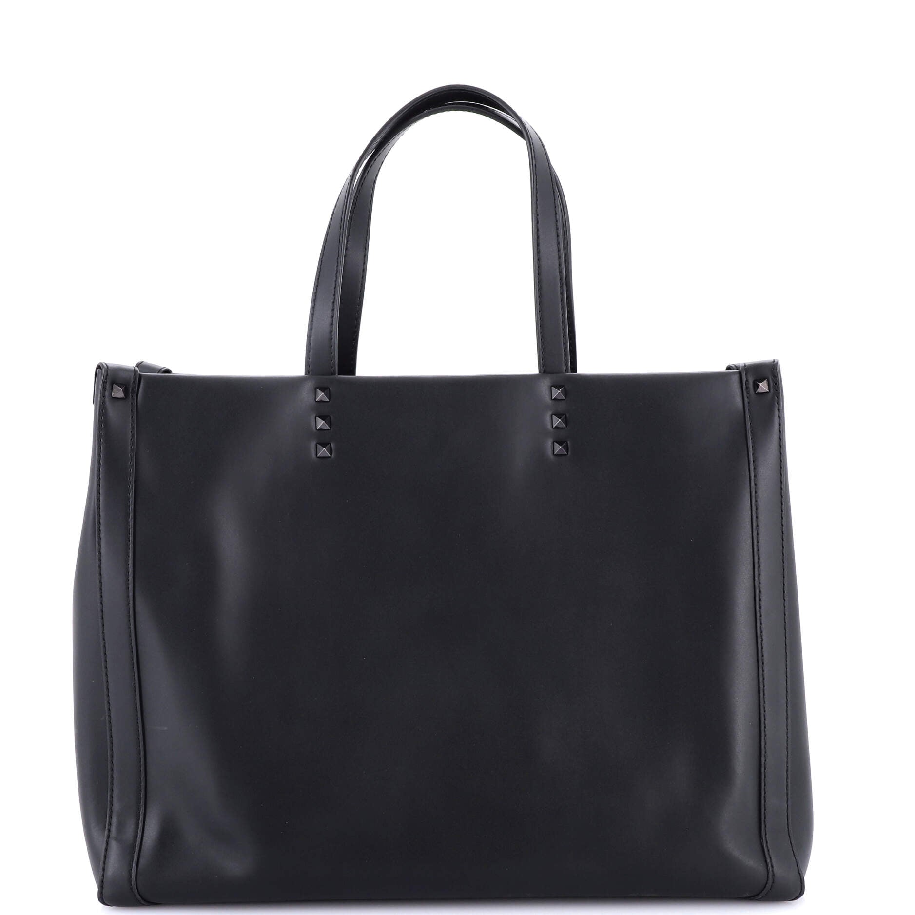 VLTN Rockstud Shopping Tote Embroidered Leather Large