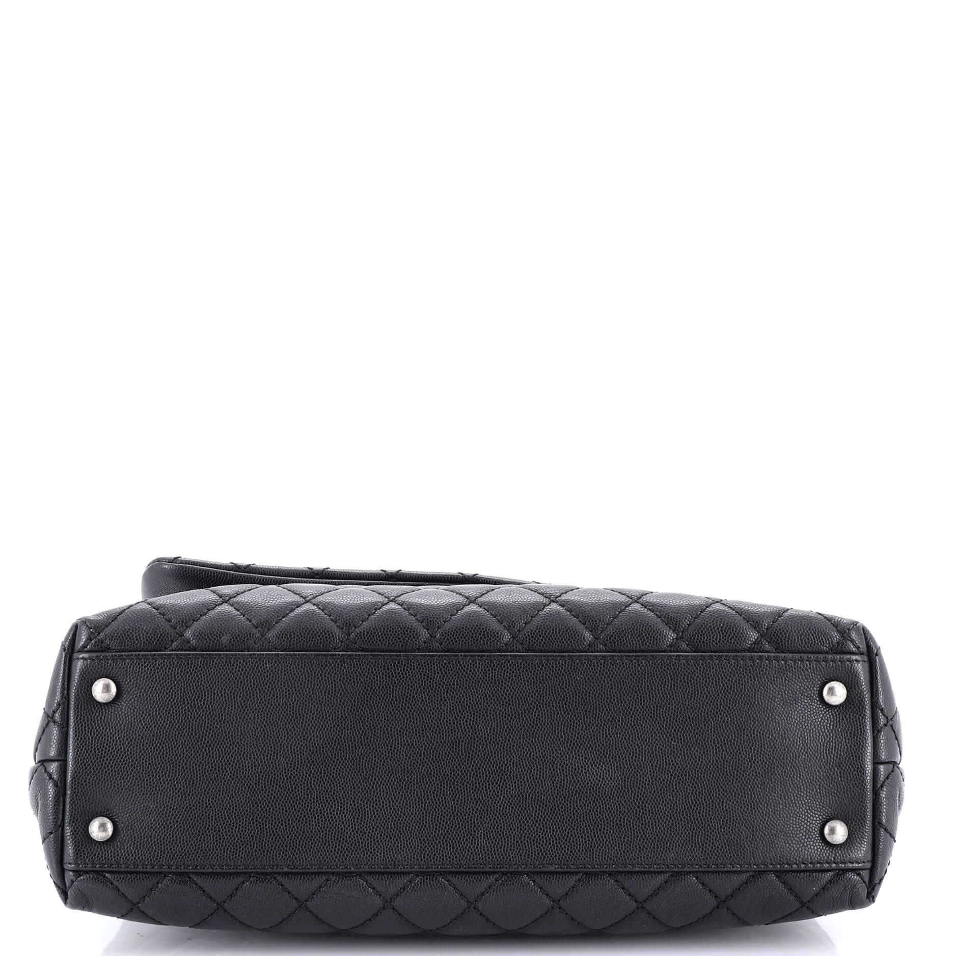 Coco Top Handle Bag Quilted Caviar Medium