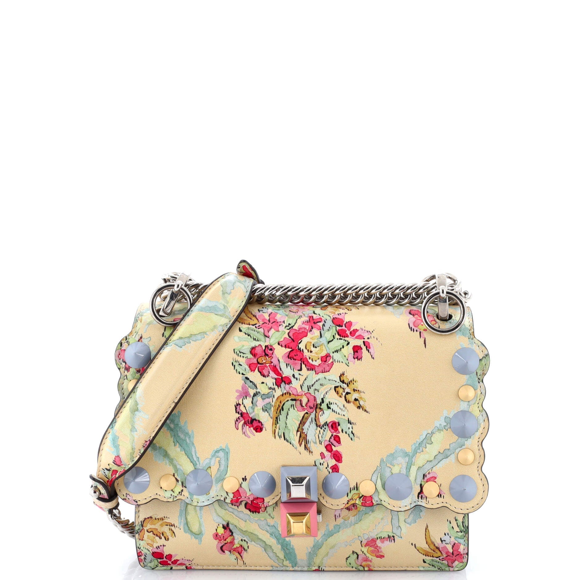Kan I Bag Embellished Printed Leather Small