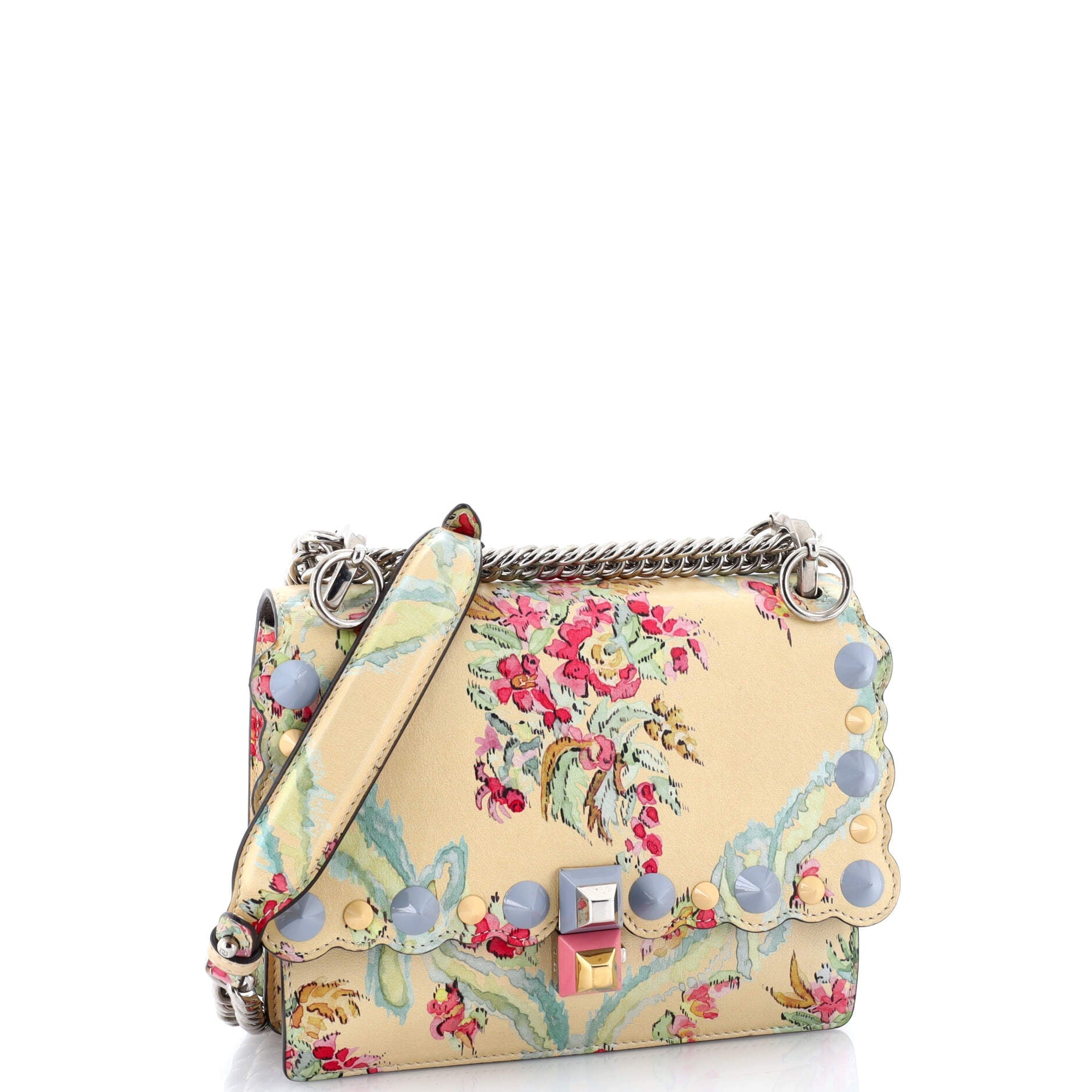 Kan I Bag Embellished Printed Leather Small