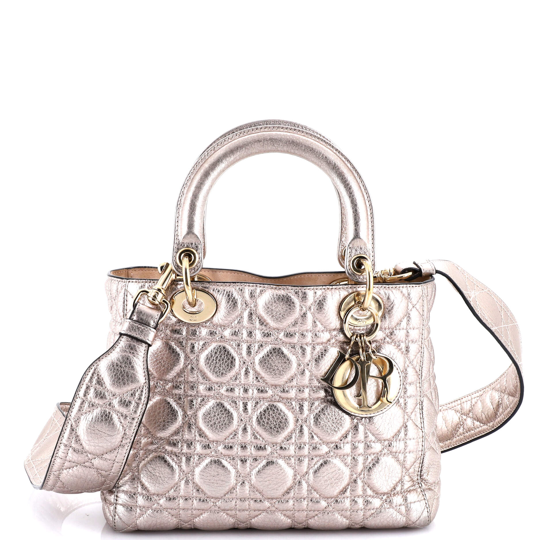 Supple Lady Dior Bag Cannage Quilt Leather Medium