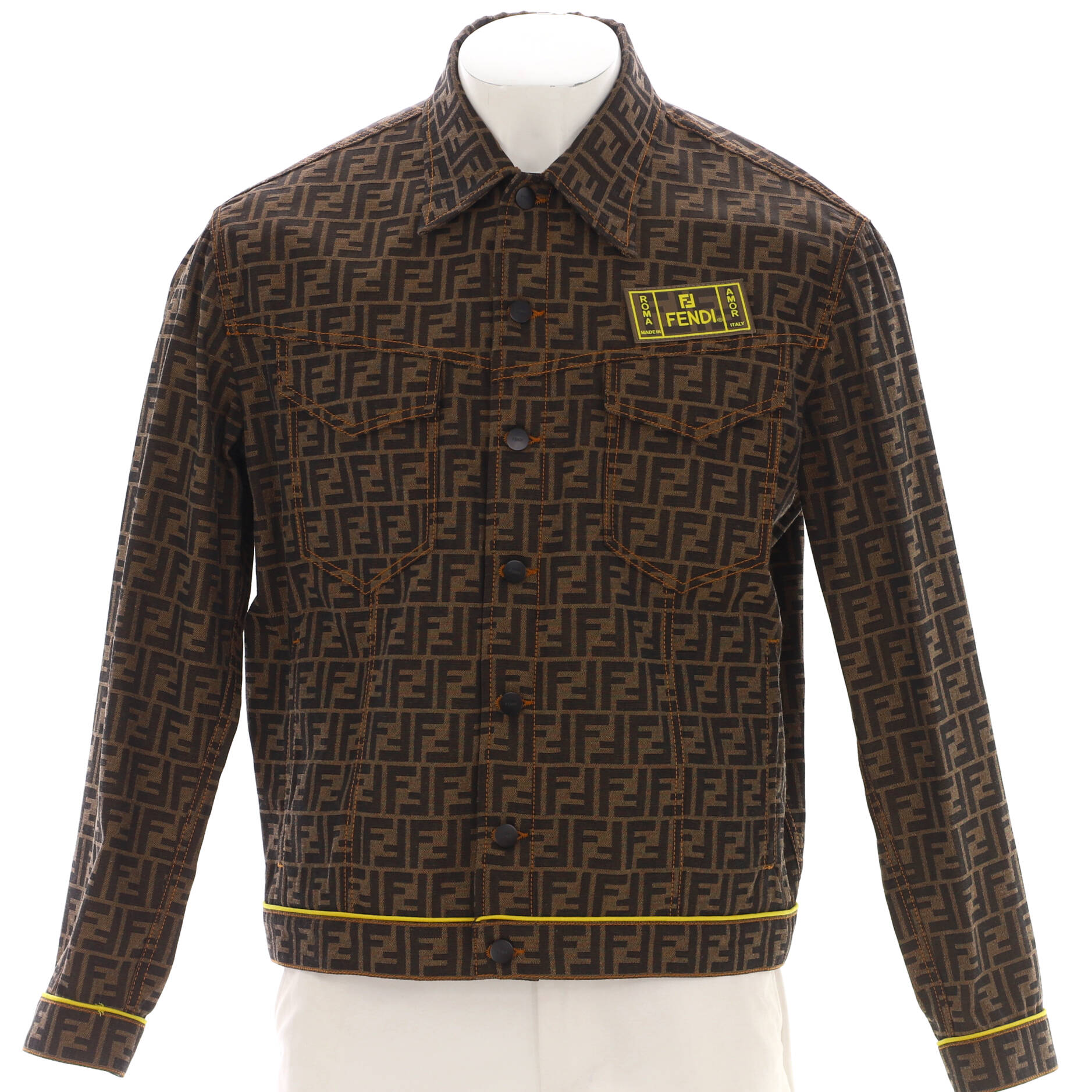 Men's Roma Amor Button Up Jacket Zucca Polyester and Cotton