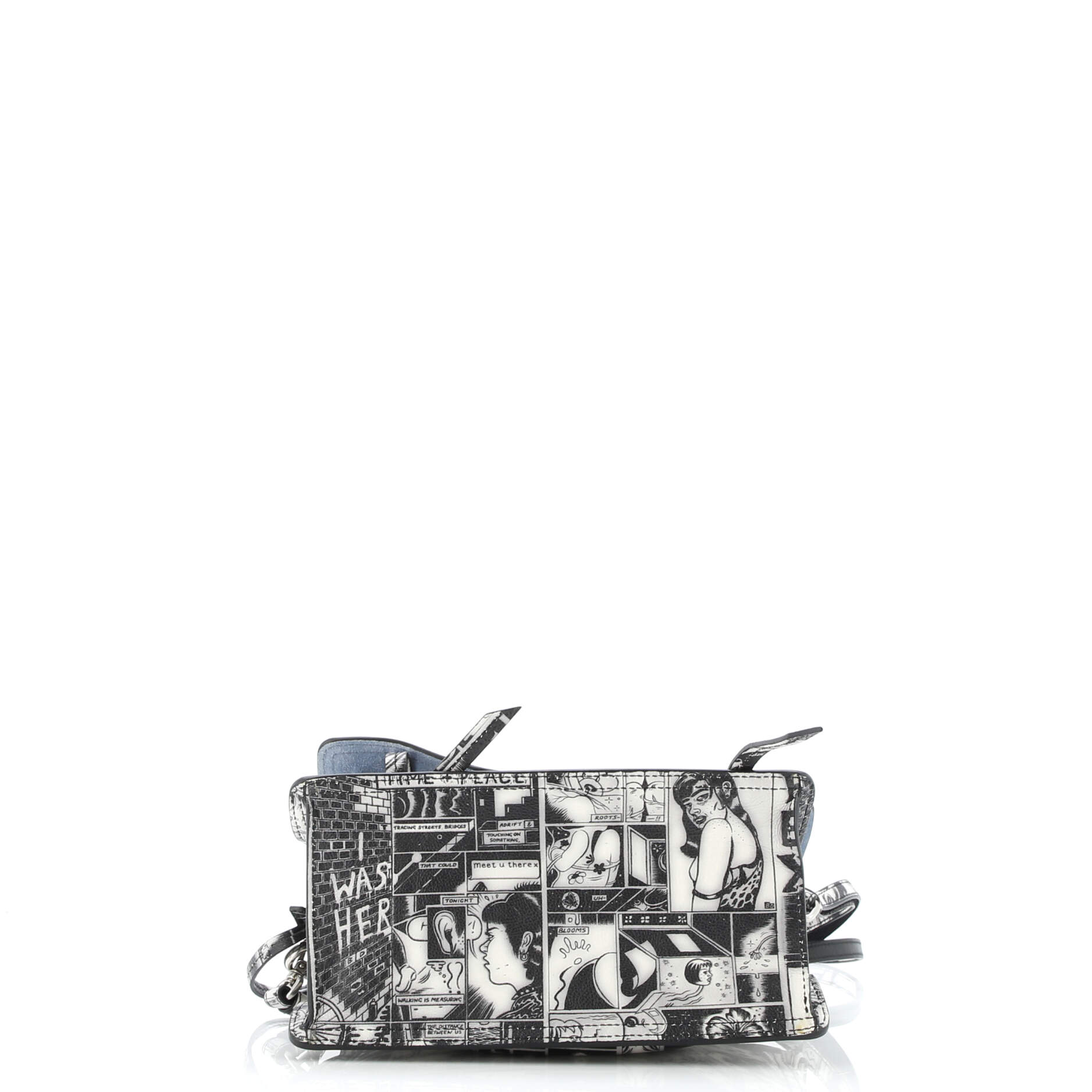 Etiquette Flap Bag Printed Leather Small