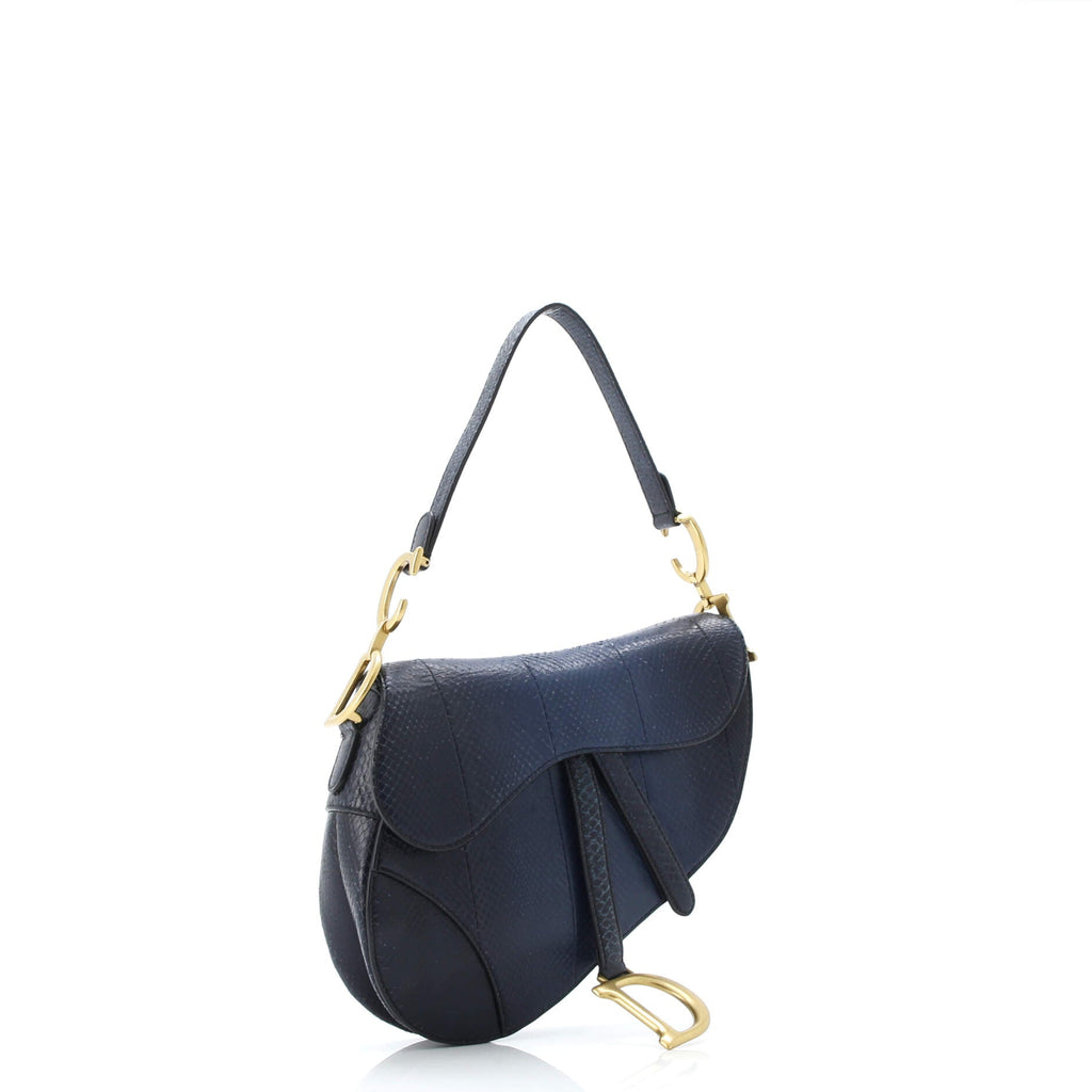 Saddle Handbag Python Medium