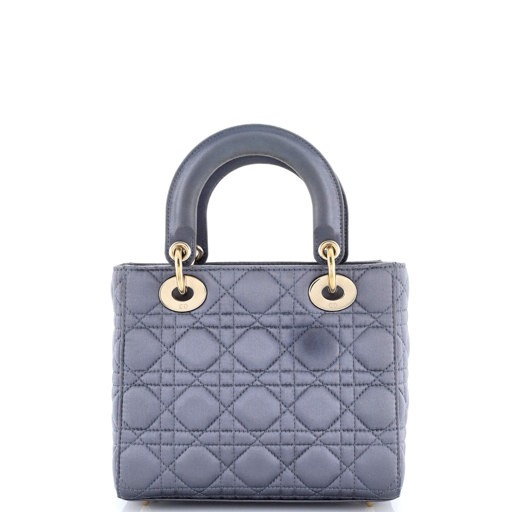 My ABCDior Lady Dior Bag Cannage Quilt Satin with Crystal Charms