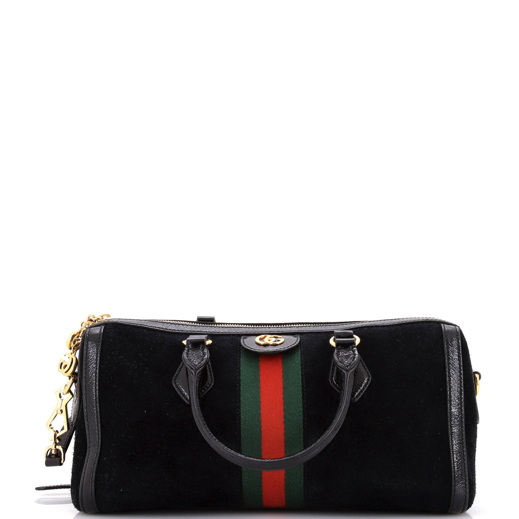 Ophidia Boston Bag Suede Medium
