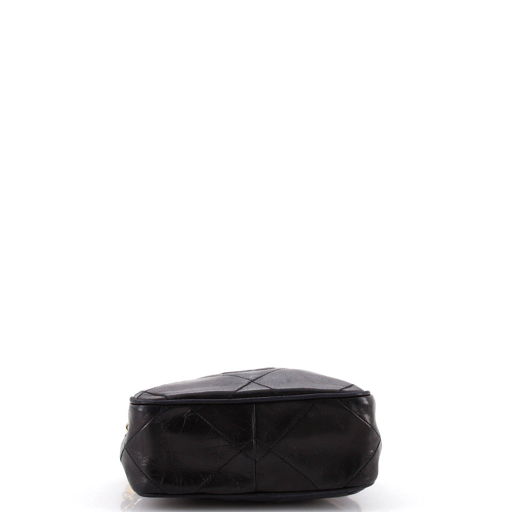 Vintage Diamond CC Camera Bag Quilted Leather Small