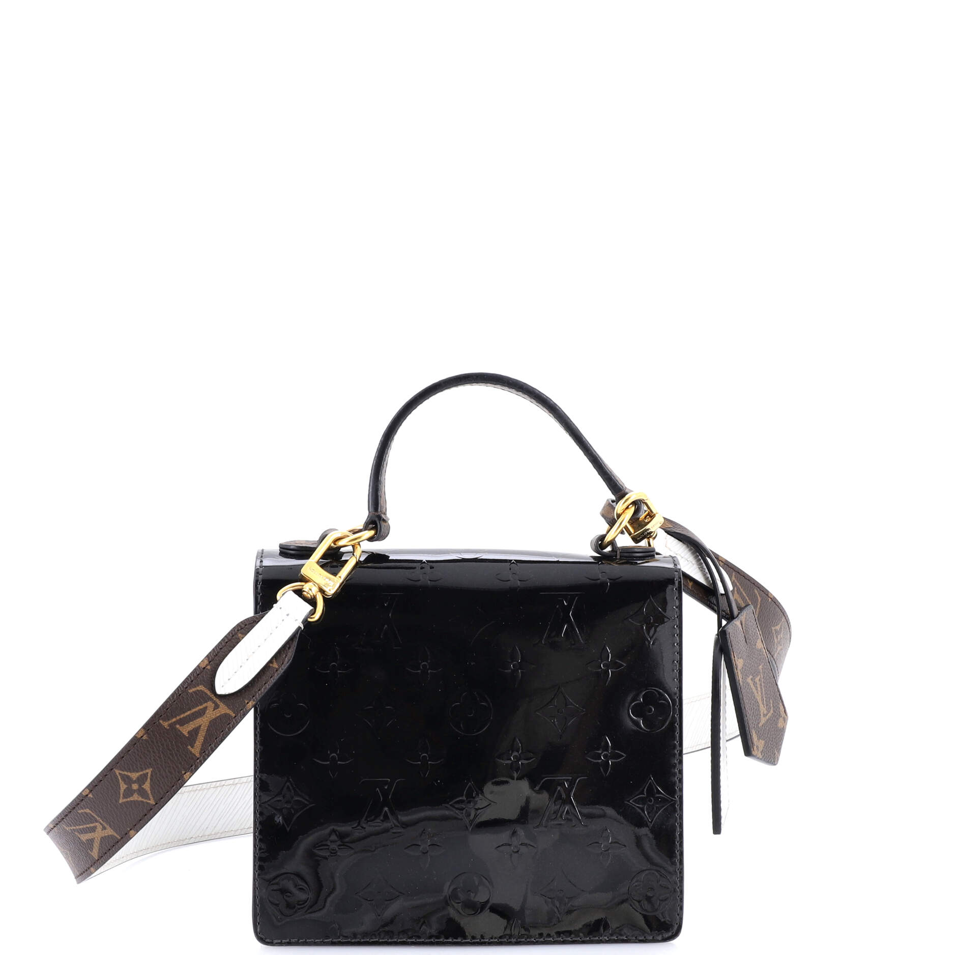 Spring Street NM Handbag Monogram Vernis with Monogram Canvas and Epi Leather