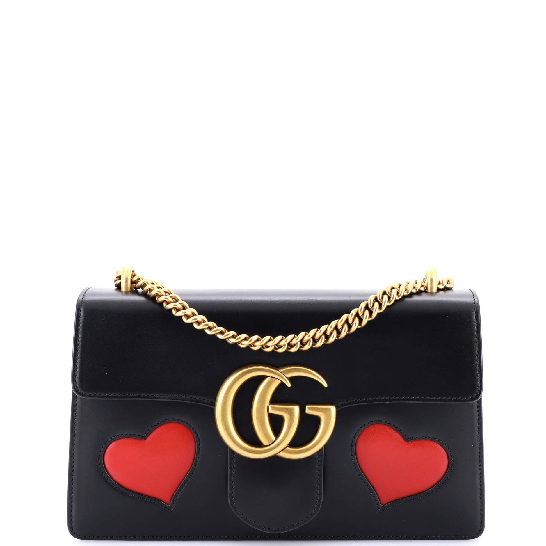 Marmont Chain Shoulder Bag Patchwork Leather Medium
