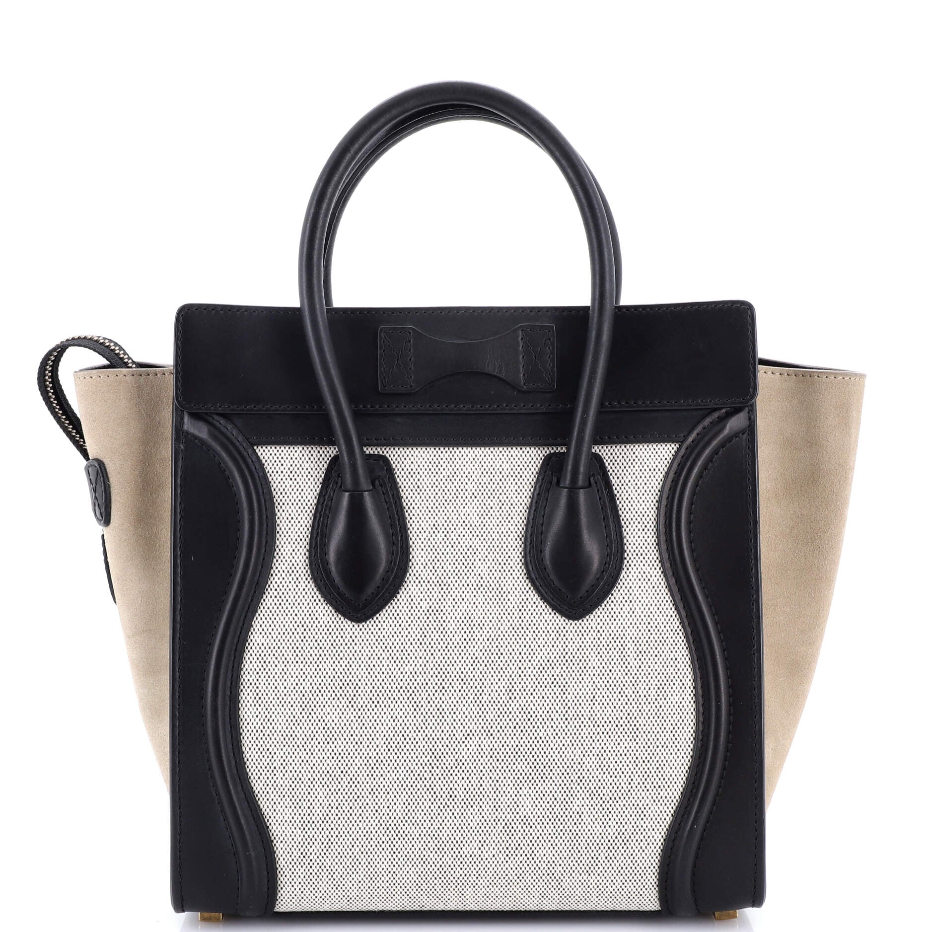 Luggage Bag Canvas and Leather Mini