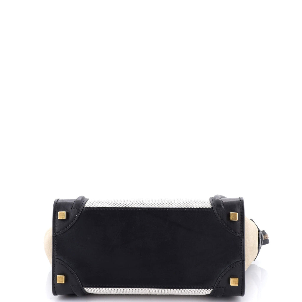 Luggage Bag Canvas and Leather Mini