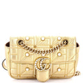 Pearly GG Marmont Flap Bag Embellished Matelasse Leather Mini