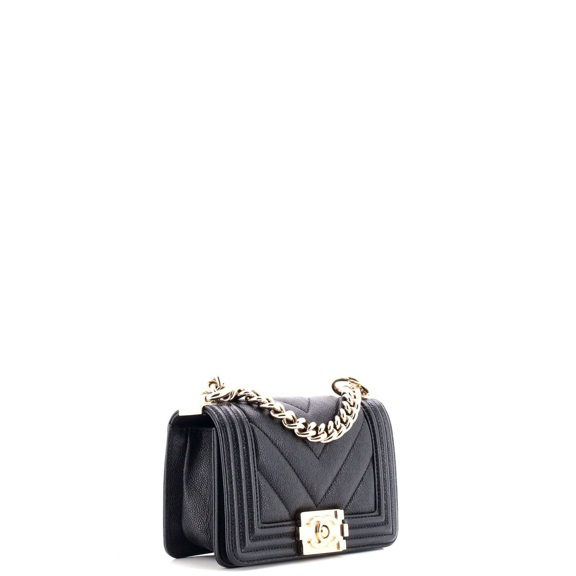 Boy Flap Bag Chevron Caviar Mini