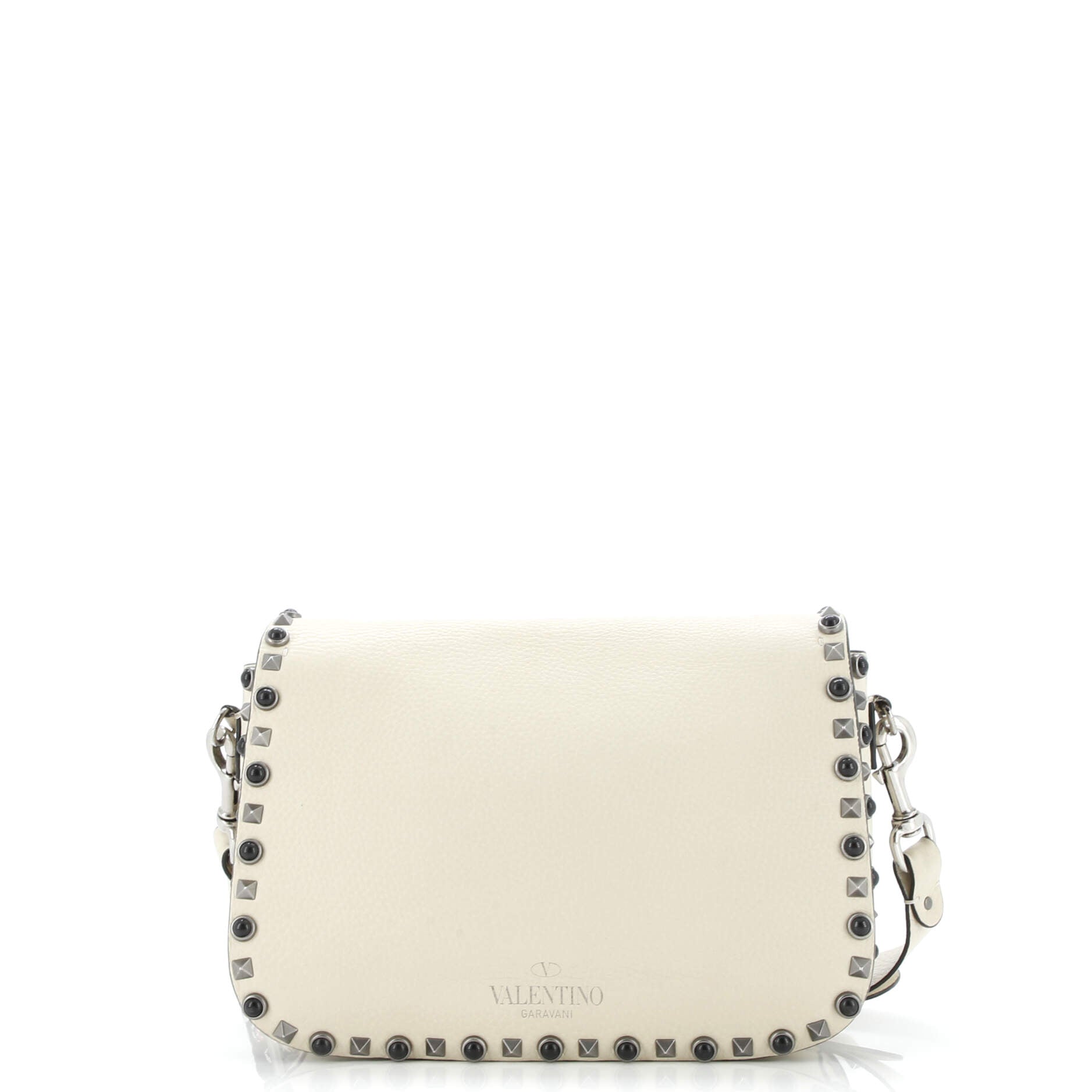 Rolling Rockstud Crossbody Bag Leather with Cabochons Medium