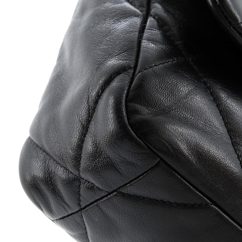19 Flap Bag Quilted Shiny Crumpled Calfskin Medium