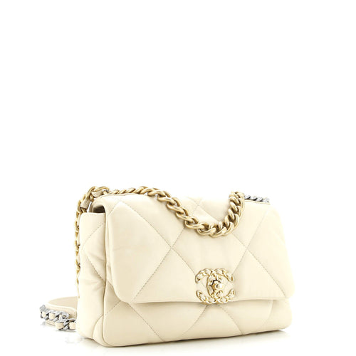 19 Flap Bag Quilted Leather Medium