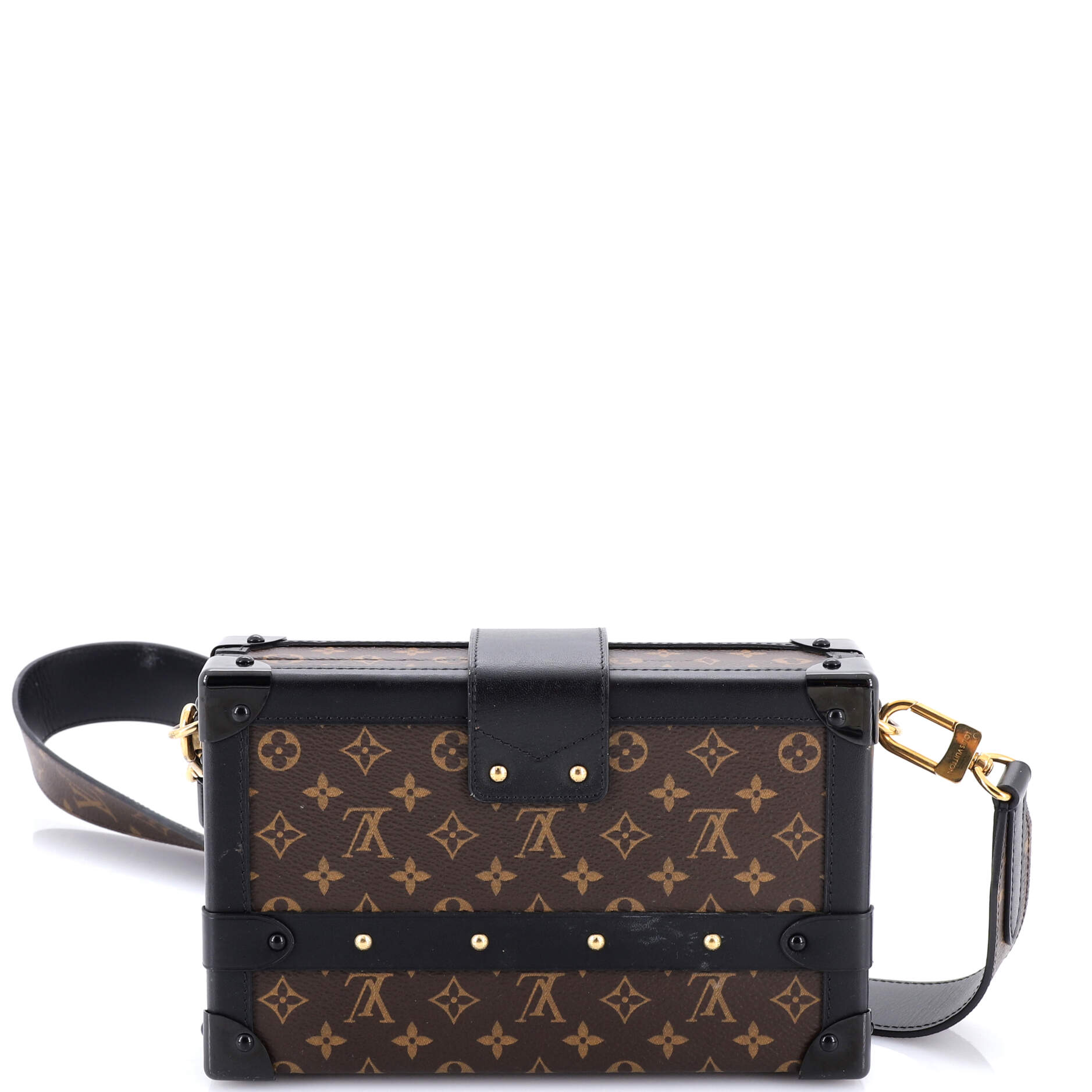 Petite Malle Handbag Monogram Canvas with Chain Detail