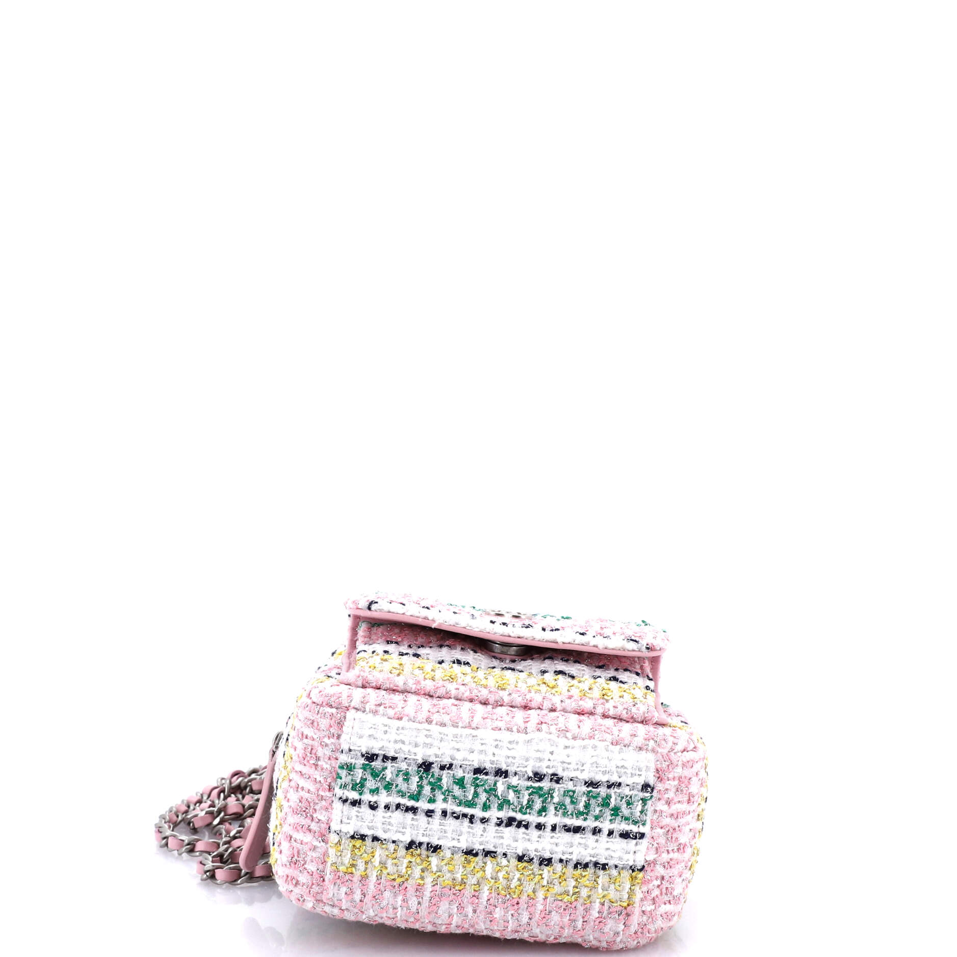 Classic CC Chain Pocket Backpack Quilted Tweed Mini