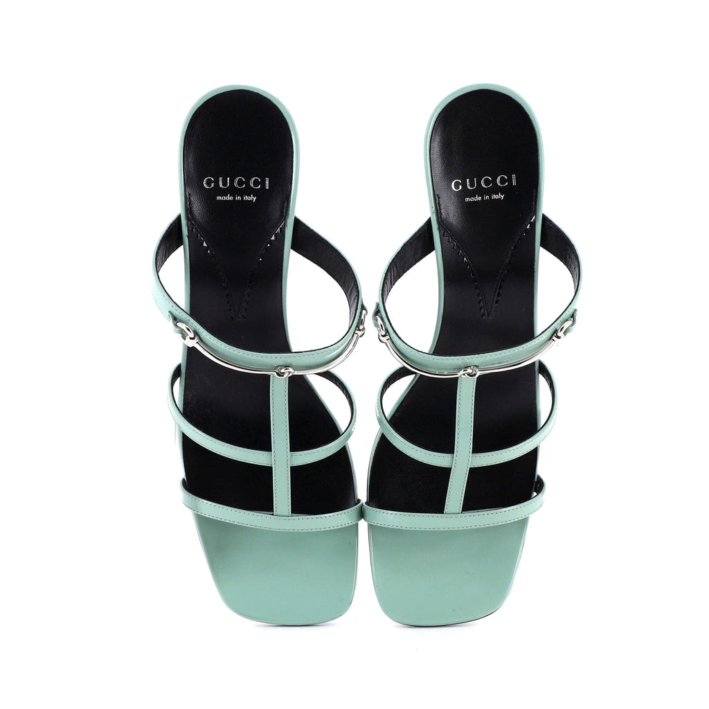 Women's Horsebit Cage Heeled Sandals Leather