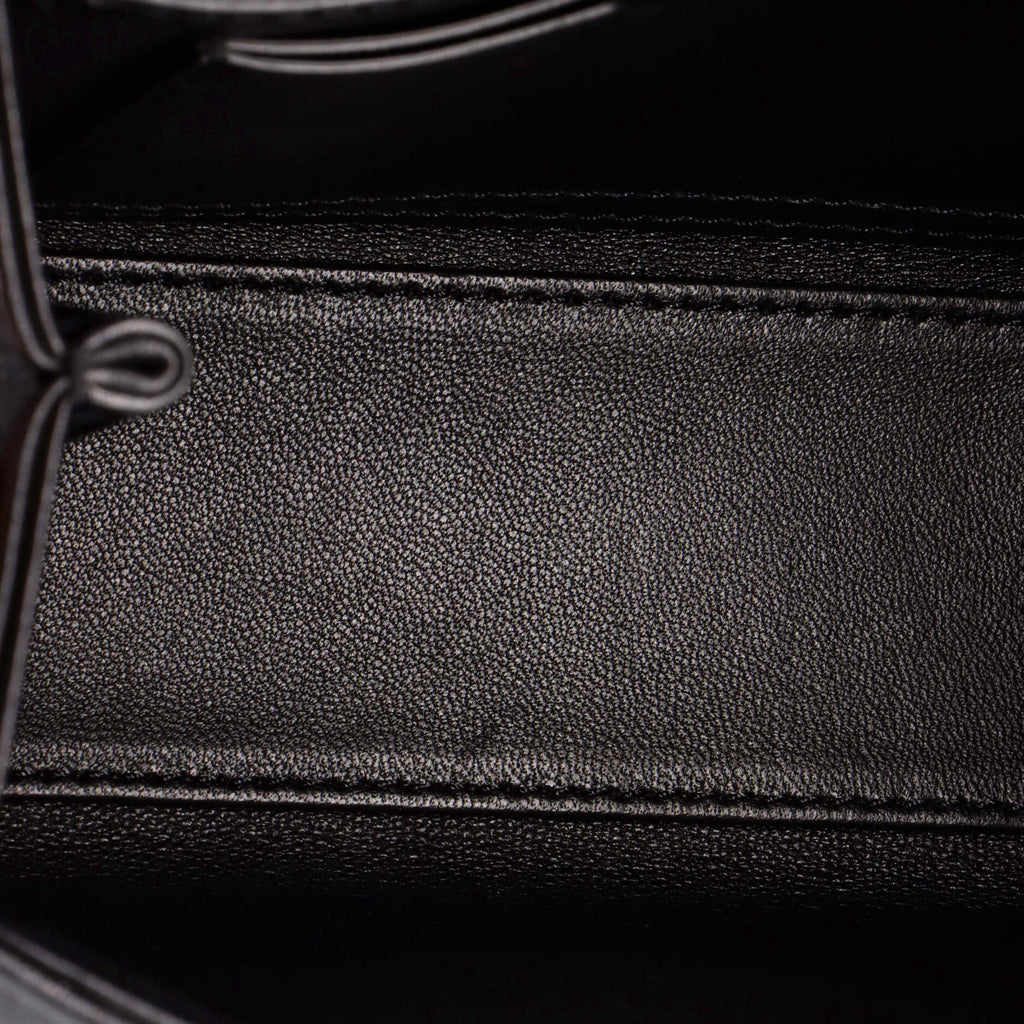 One Stud Top Handle Flap Bag Leather Mini