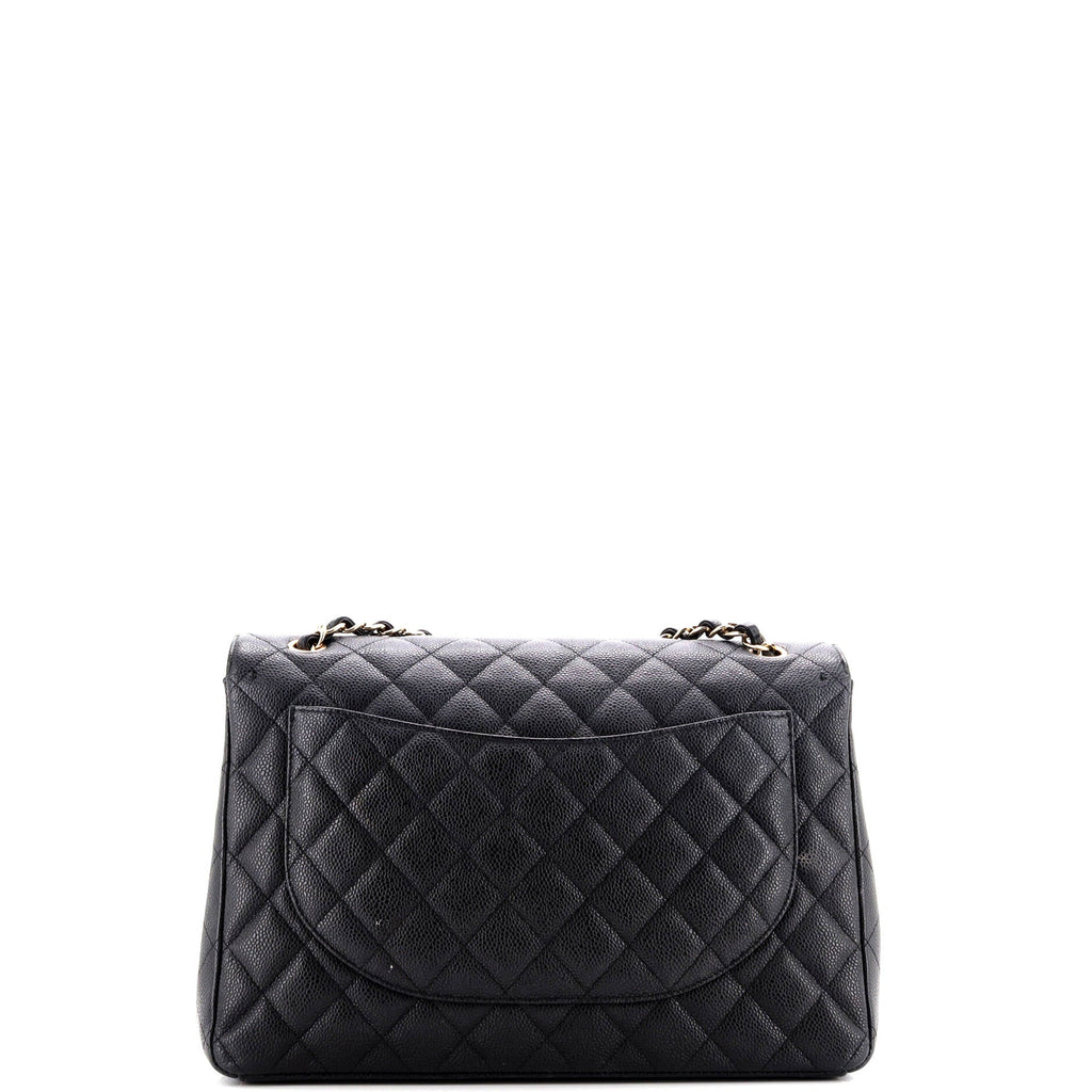Classic Double Flap Bag Quilted Caviar Maxi
