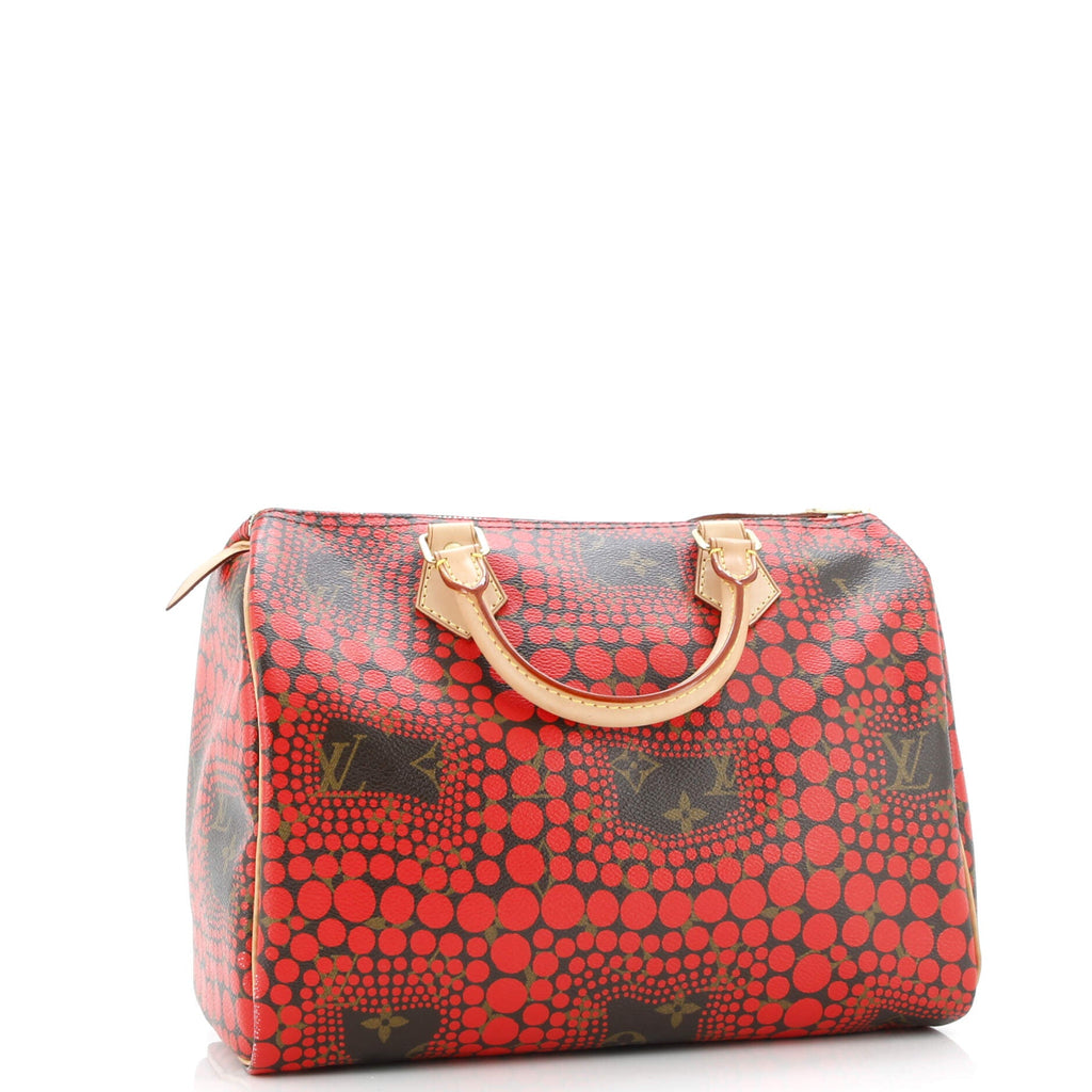 Speedy Handbag Limited Edition Kusama Town Monogram Canvas 30