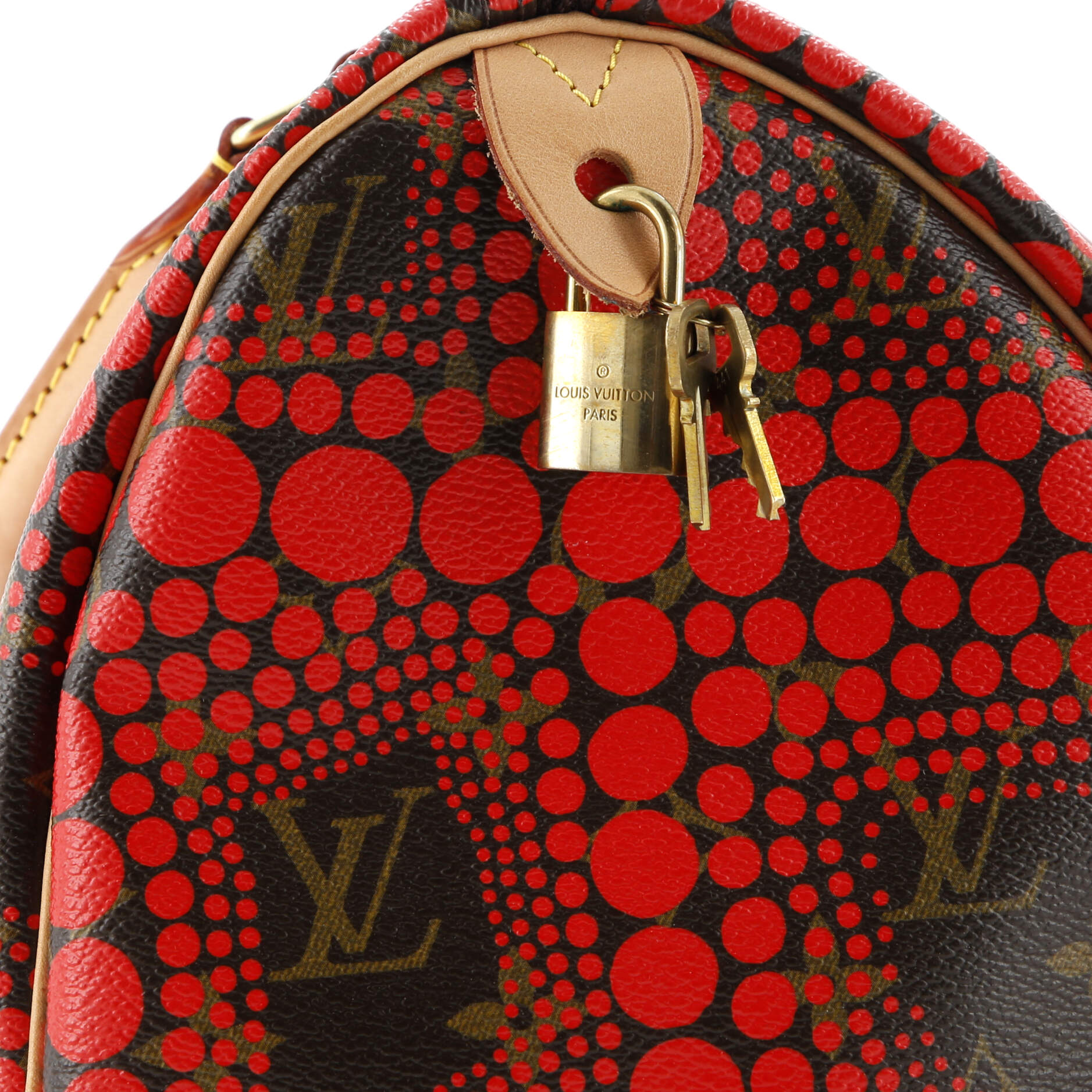 Speedy Handbag Limited Edition Kusama Town Monogram Canvas 30