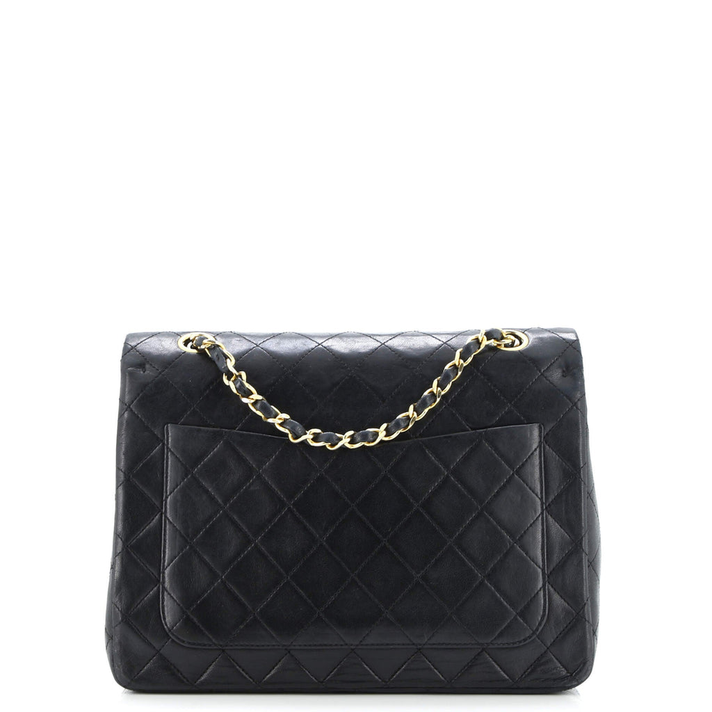 Vintage Square Classic Double Flap Bag Quilted Leather Medium