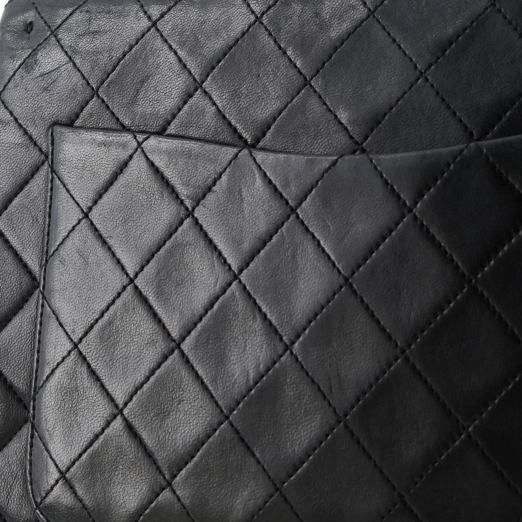 Vintage Square Classic Double Flap Bag Quilted Leather Medium