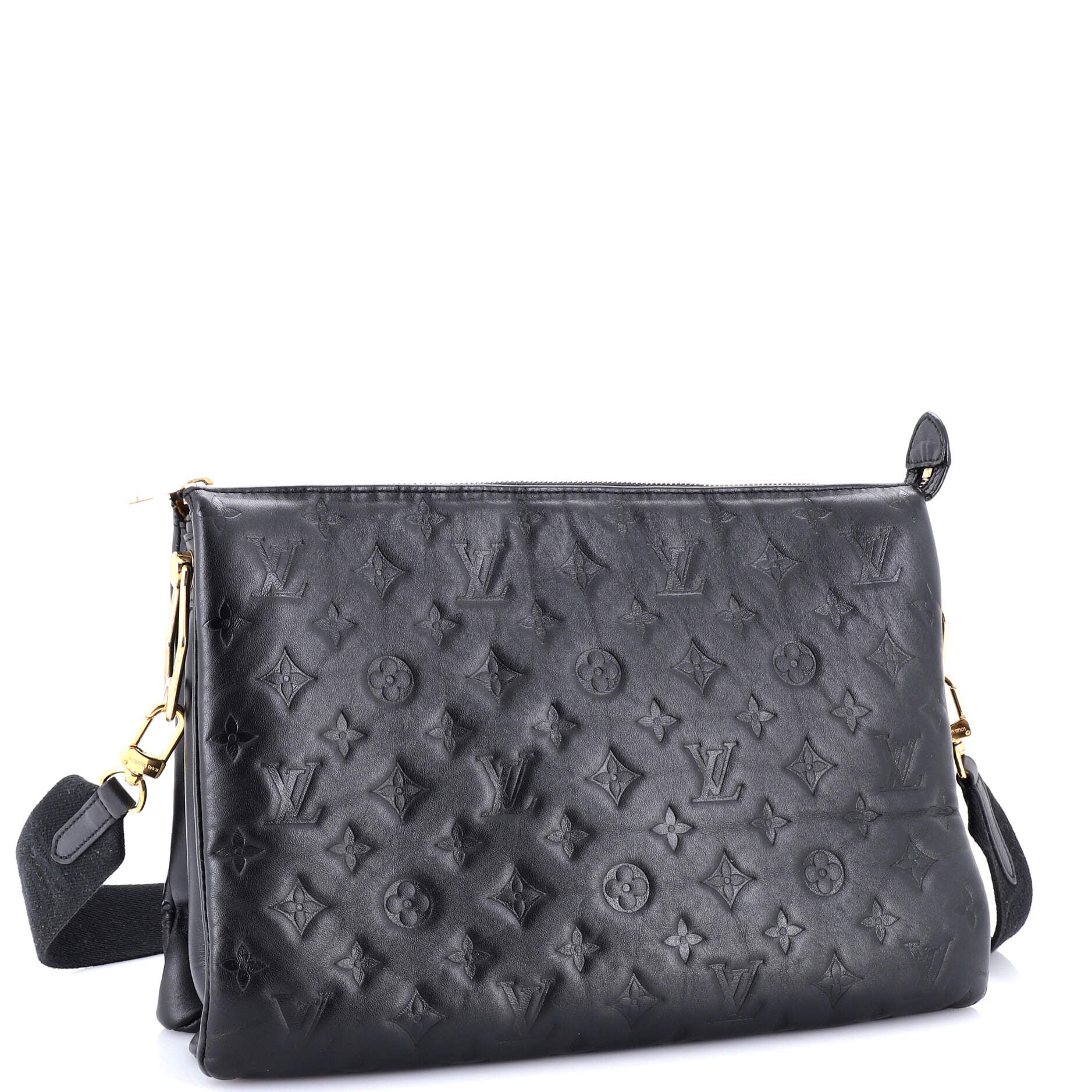 Coussin Bag Monogram Embossed Lambskin MM