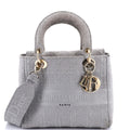 Lady D-Lite Bag Cannage Embroidered Canvas Medium