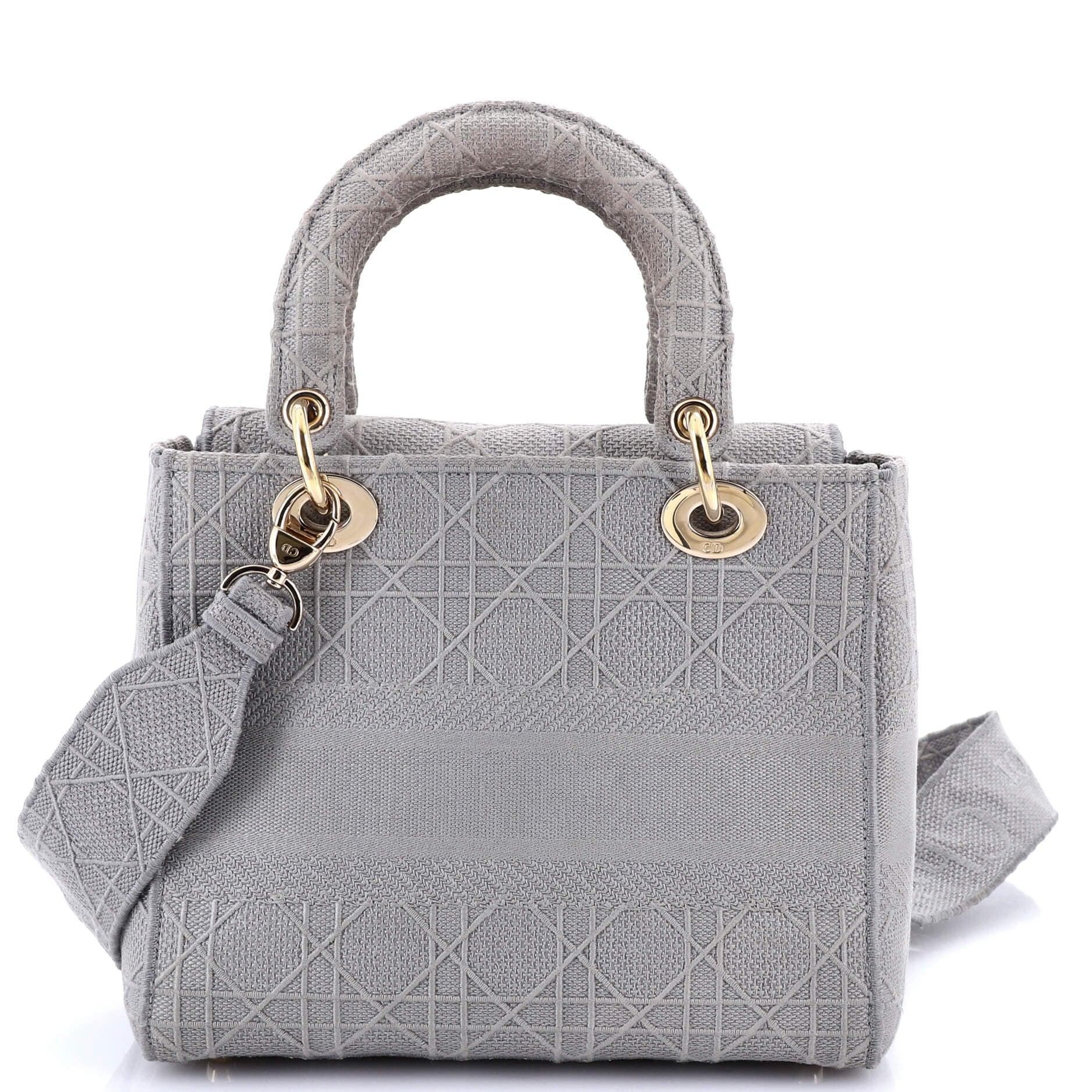 Lady D-Lite Bag Cannage Embroidered Canvas Medium