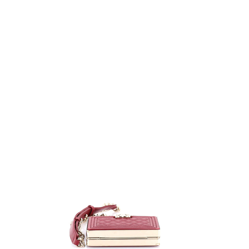 Boy Chain Box Minaudiere Quilted Lambskin