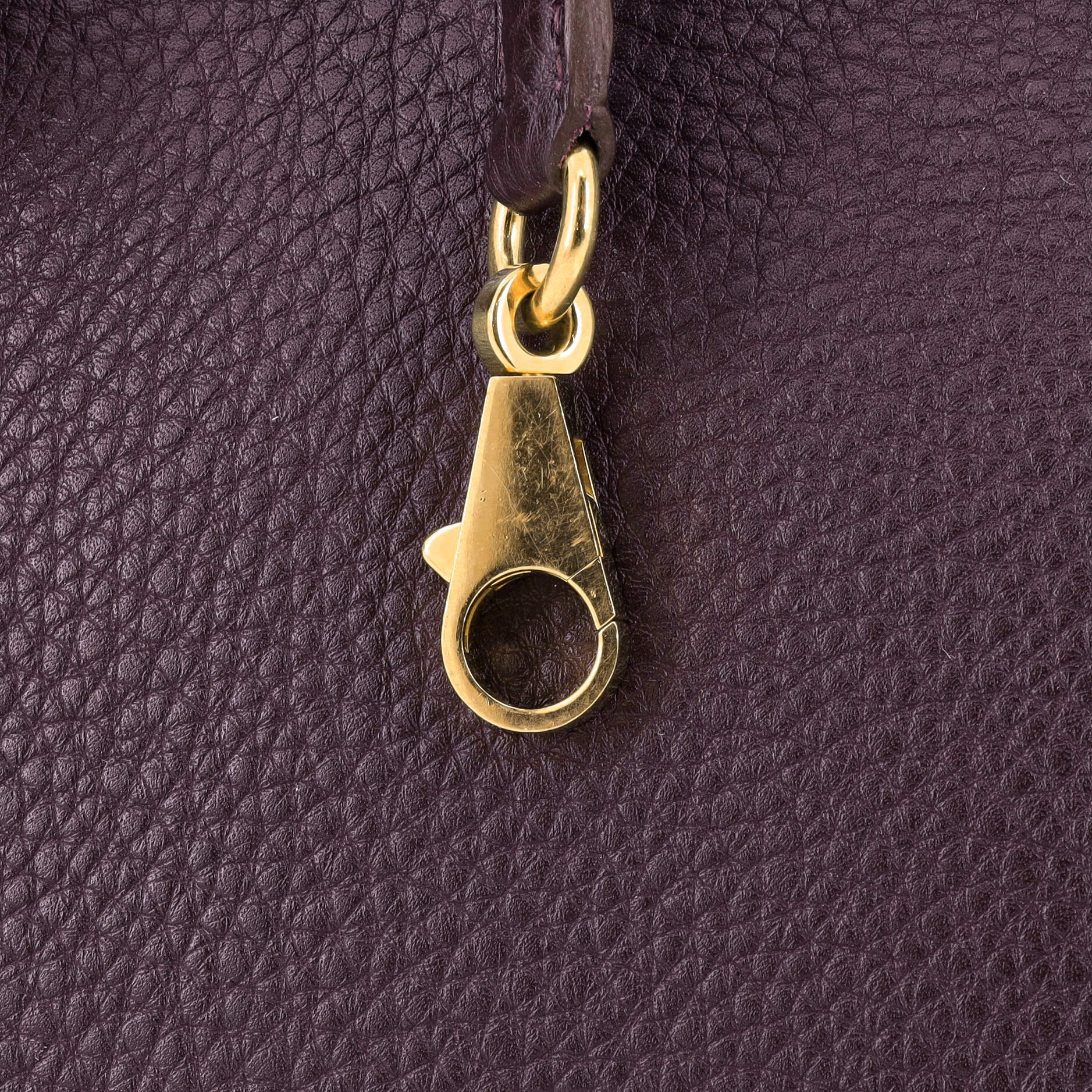 Kelly Handbag Raisin Togo with Gold Hardware 32