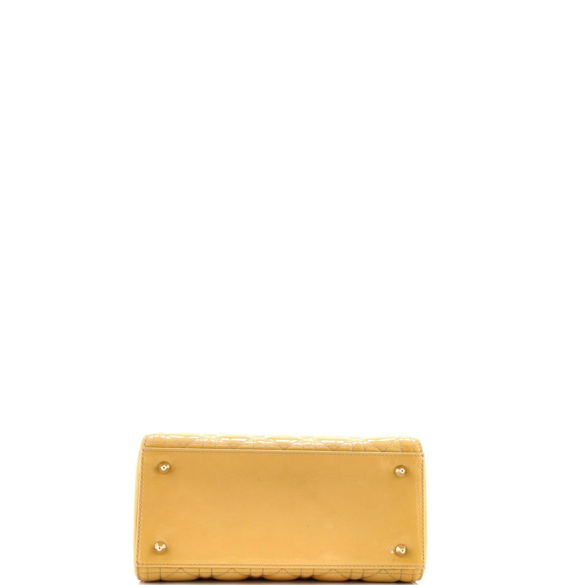 Lady Dior Bag Cannage Quilt Patent Medium