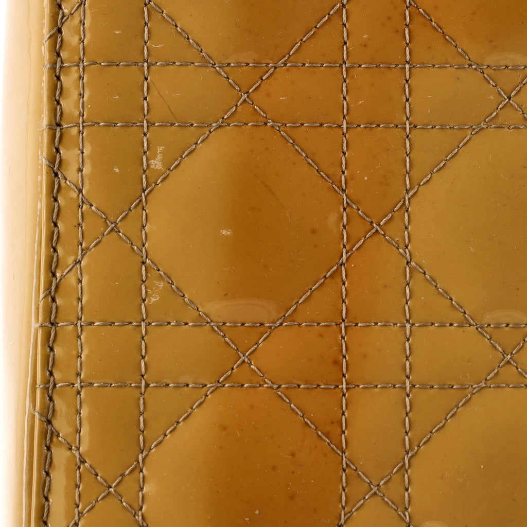 Lady Dior Bag Cannage Quilt Patent Medium
