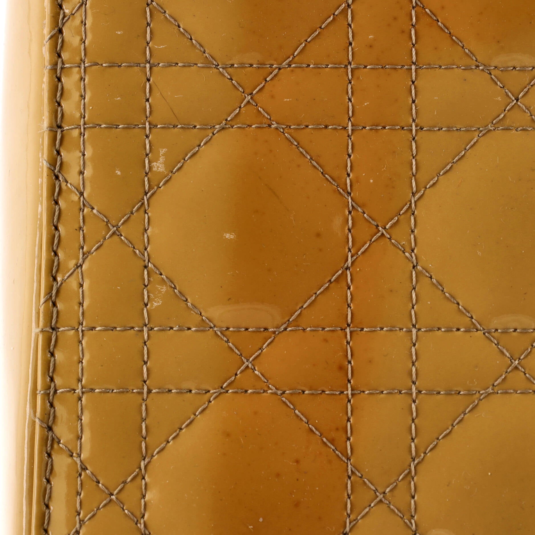 Lady Dior Bag Cannage Quilt Patent Medium