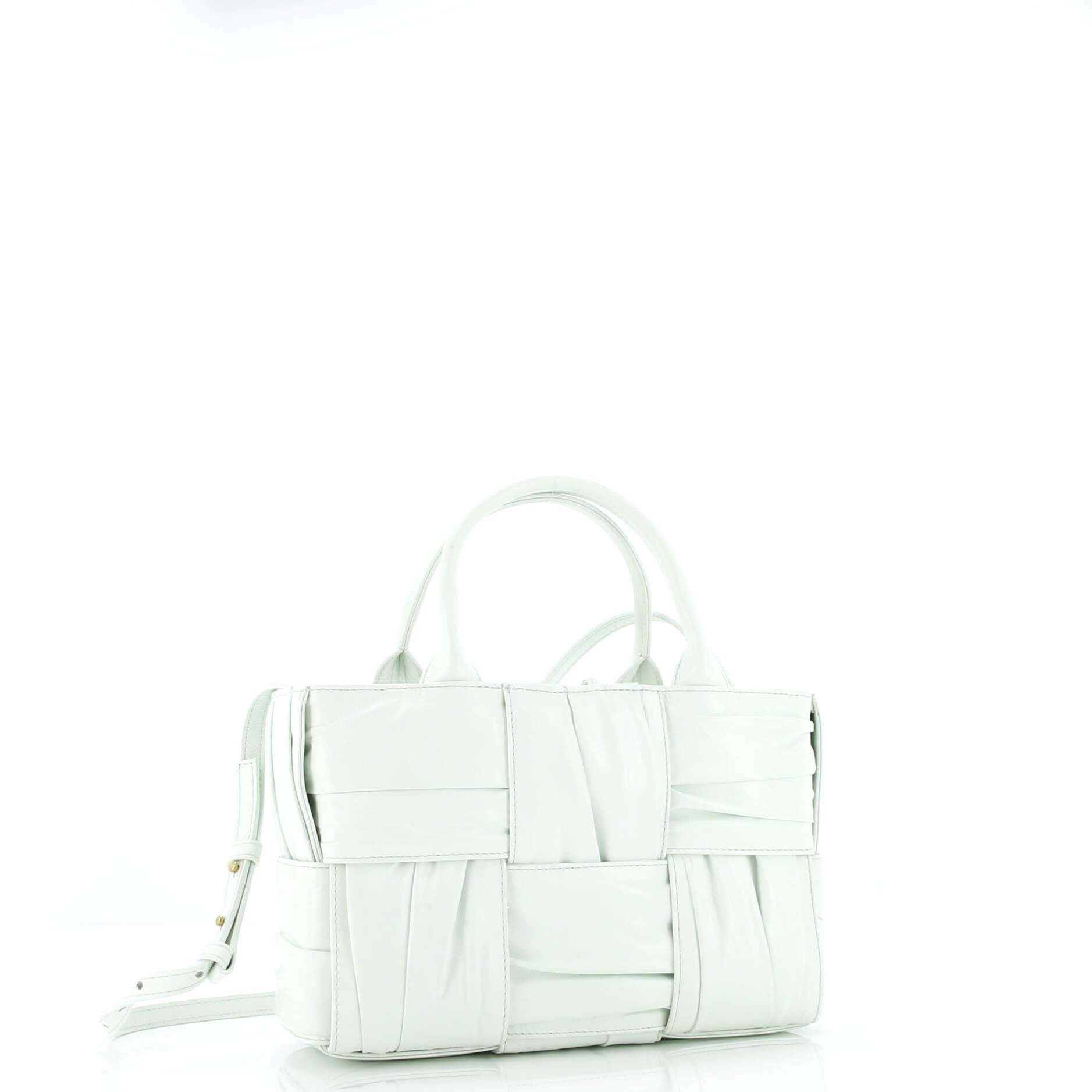 Arco Tote Maxi Intrecciato Plisse Leather Mini