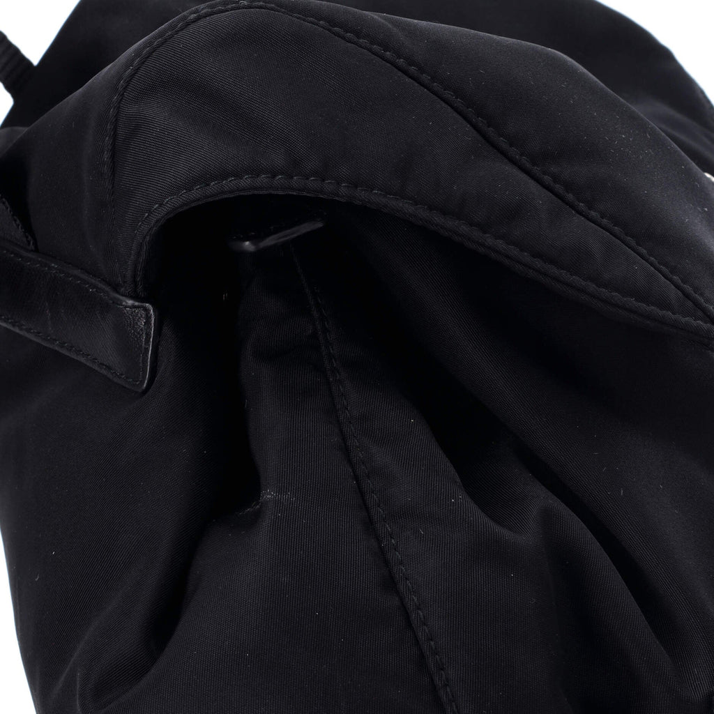 Vela Double Front Pocket Backpack Tessuto with Saffiano Leather Small