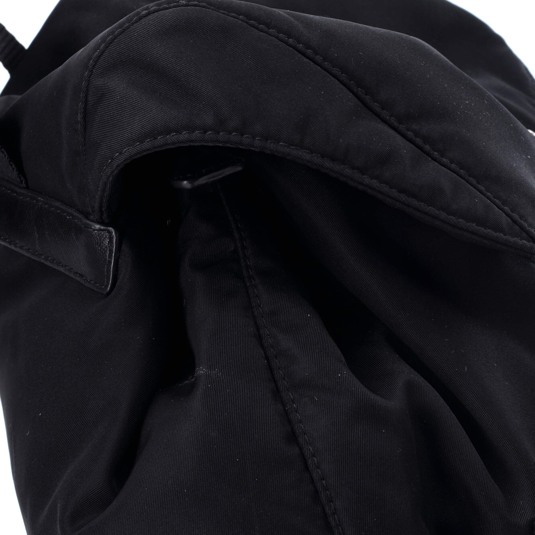 Vela Double Front Pocket Backpack Tessuto with Saffiano Leather Small
