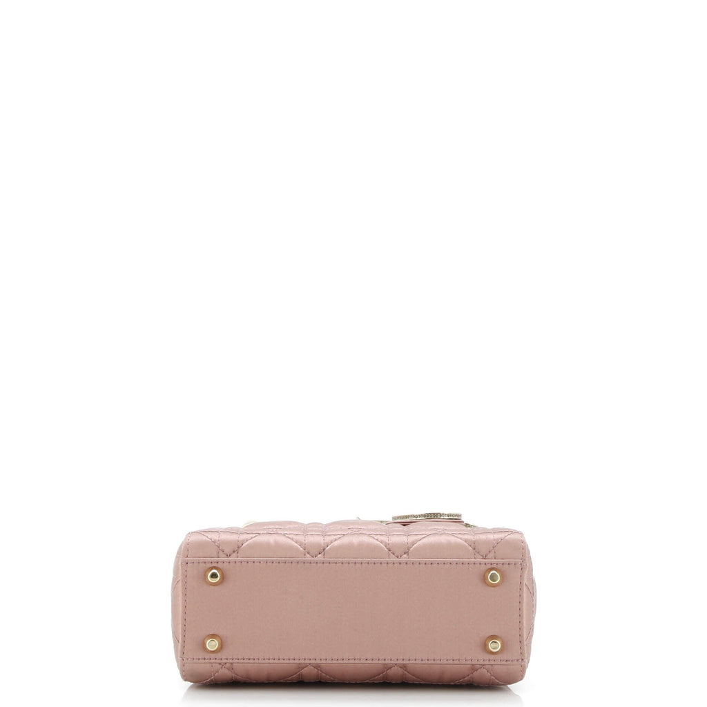 Lady Dior Chain Bag Cannage Quilt Iridescent Leather Mini