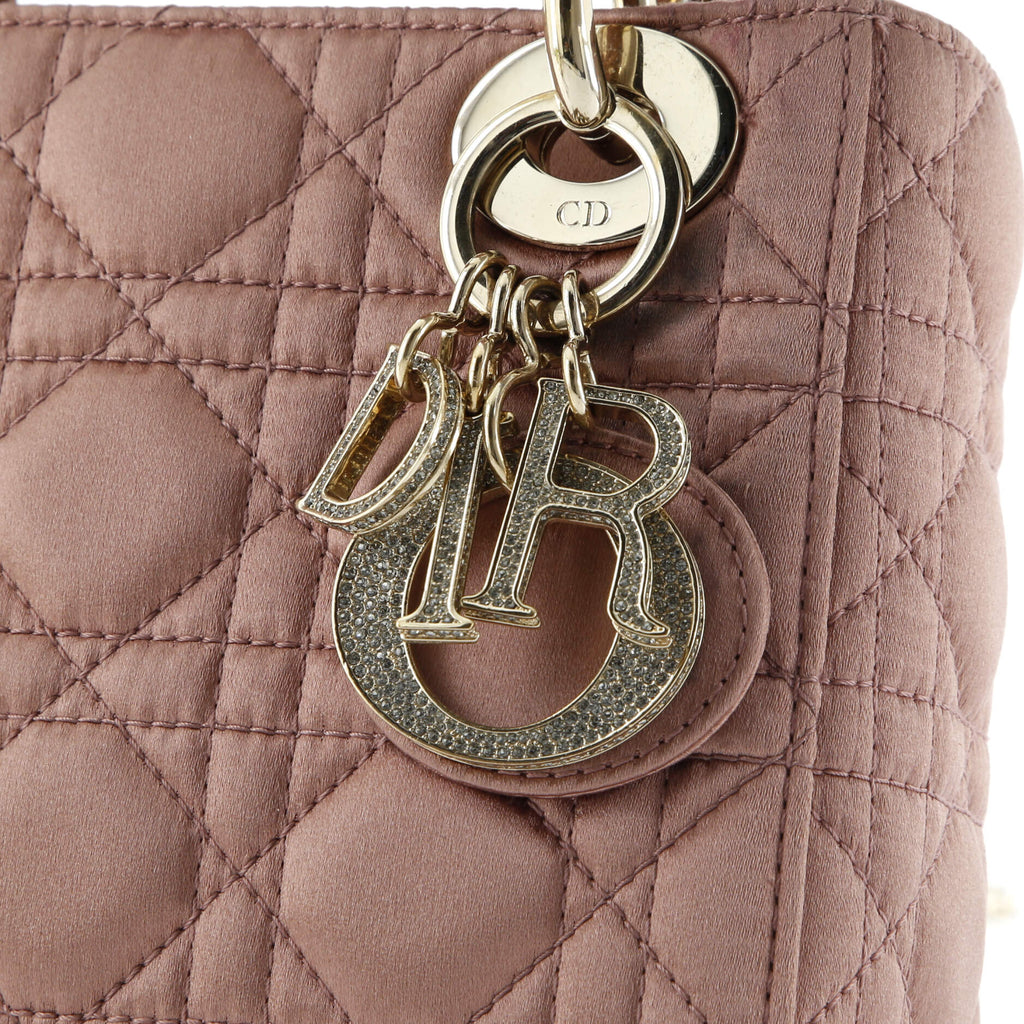 Lady Dior Chain Bag Cannage Quilt Iridescent Leather Mini