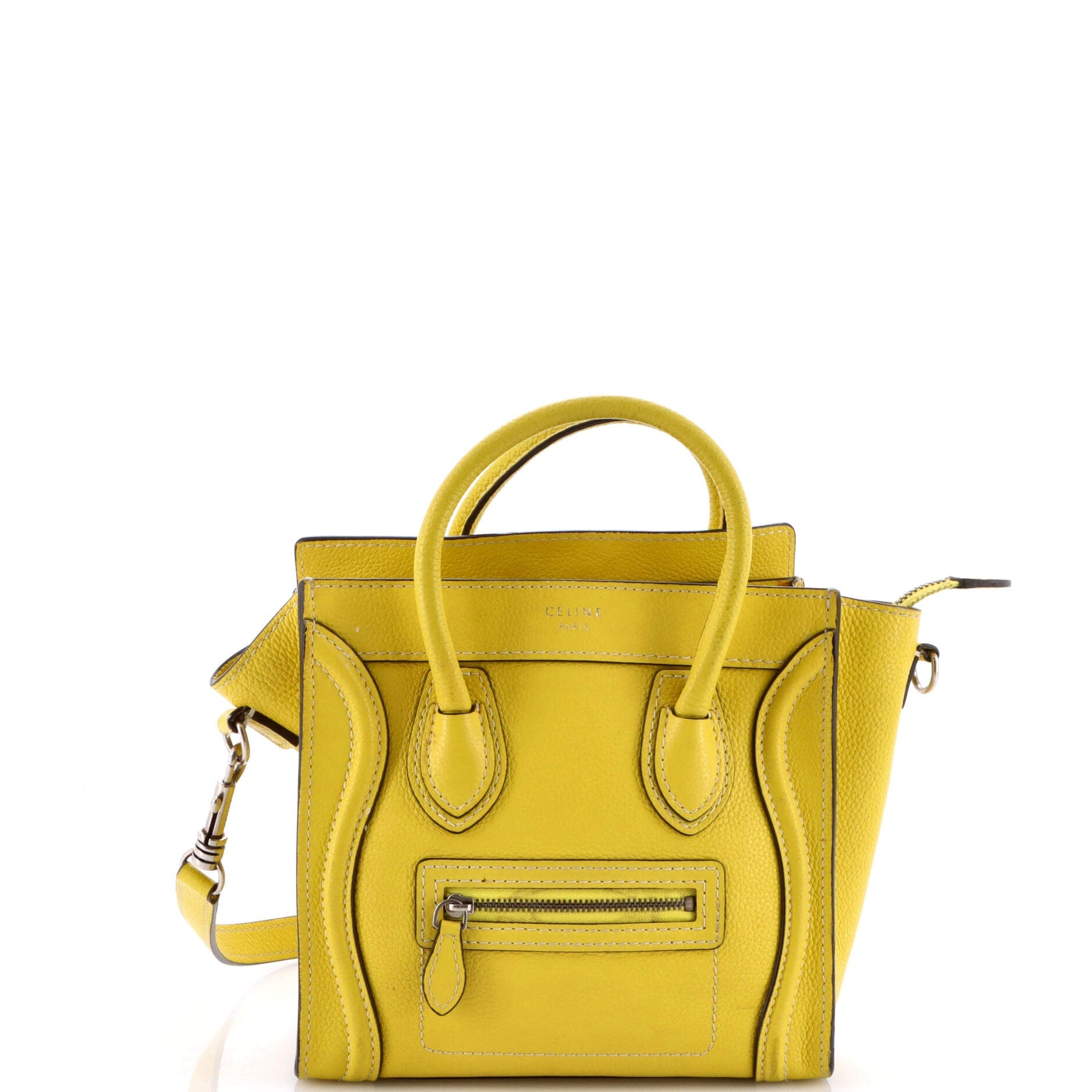 Luggage Bag Grainy Leather Nano