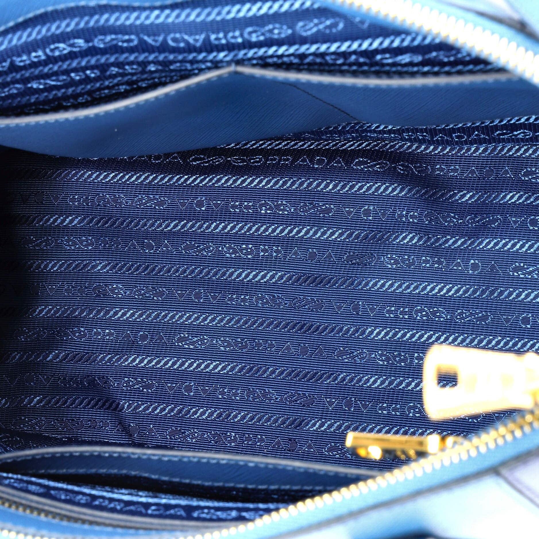 Bicolor Double Zip Lux Tote Saffiano Leather Medium